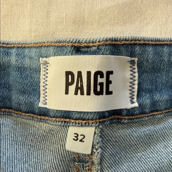 PAIGE Light Blue Flare Jeans - Picture 3 of 12